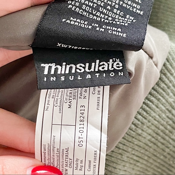 NEW Sam. Jenny Nylon Bomber Jacket XS Military Natural (no hood) - Picture 8 of 12